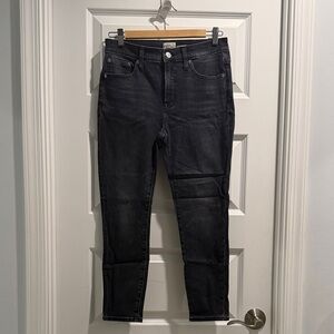 JCREW toothpick washed black jeans